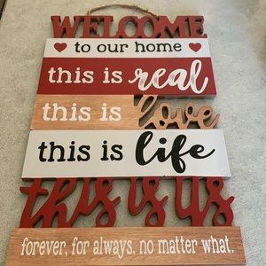 NWT - Ashland Wall Decor - Welcome Sign
